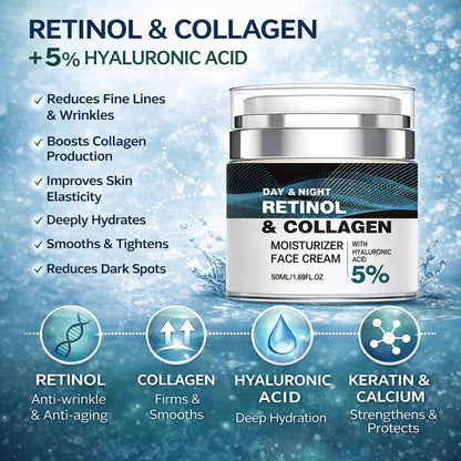 🌿 Anti-Aging Retinol Cream ✨ Restore Younger-Looking Skin Naturally💙 Firm, Smooth & Hydrate Your Skin-&F