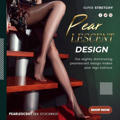 3Pcs pearlescent silk stockings sexy nylon pantyhose