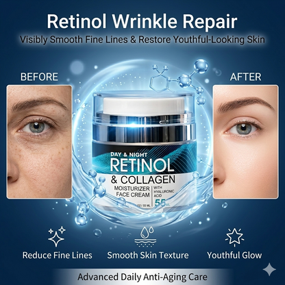 🌿 Anti-Aging Retinol Cream ✨ Restore Younger-Looking Skin Naturally💙 Firm, Smooth & Hydrate Your Skin-&F