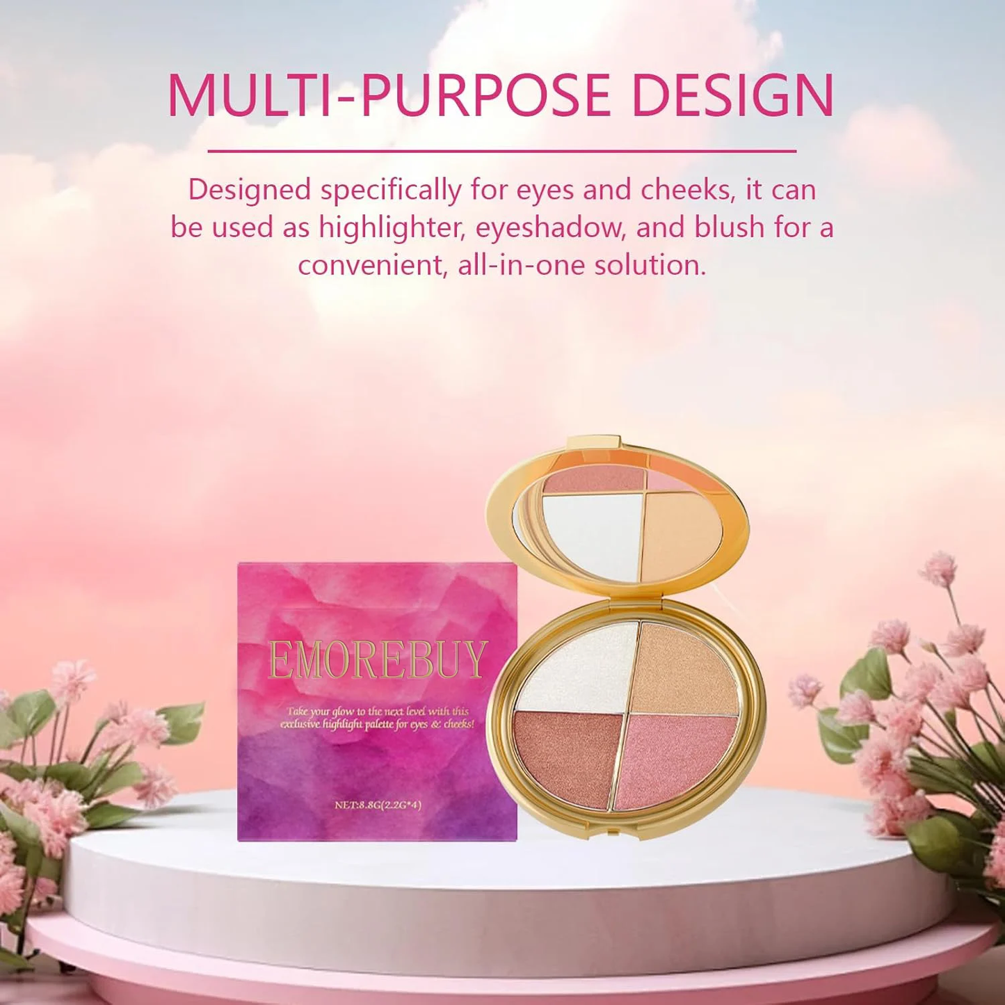 ✨ INSTANT GLOW GODDESS Eye & Cheek Palette 4-IN-1 Glow System