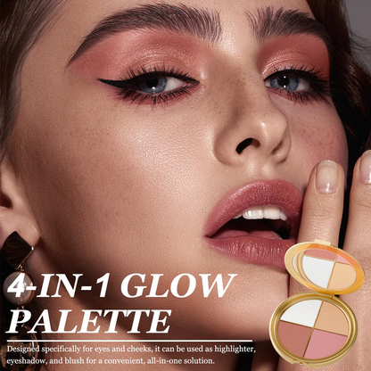 ✨ INSTANT GLOW GODDESS Eye & Cheek Palette 4-IN-1 Glow System