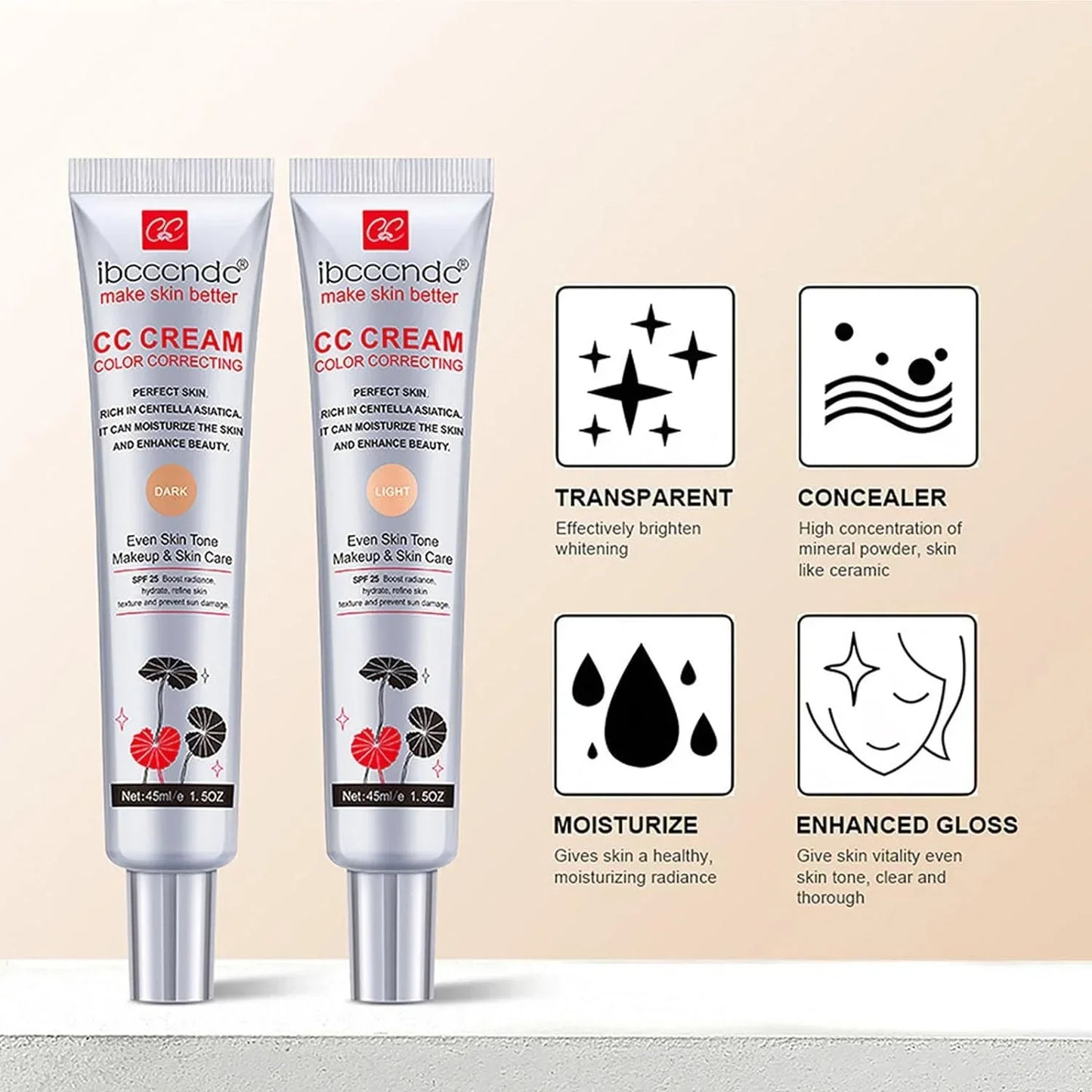Hydrating CC Cream Foundation with Centella Asiatica