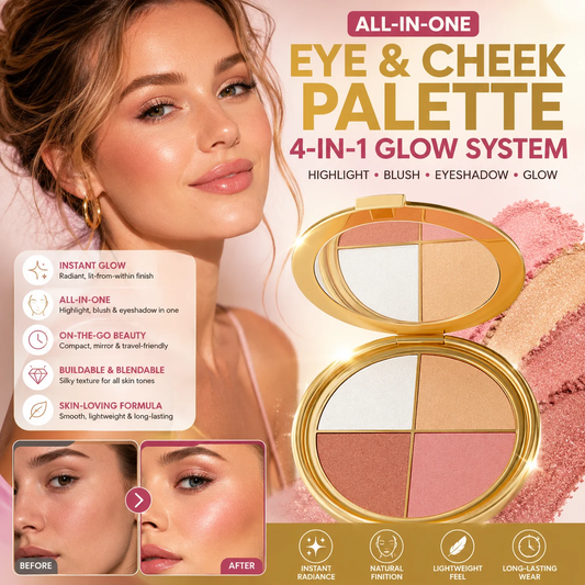 ✨ INSTANT GLOW GODDESS Eye & Cheek Palette 4-IN-1 Glow System