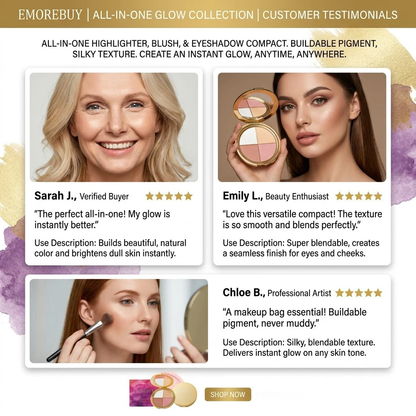 ✨ INSTANT GLOW GODDESS Eye & Cheek Palette 4-IN-1 Glow System