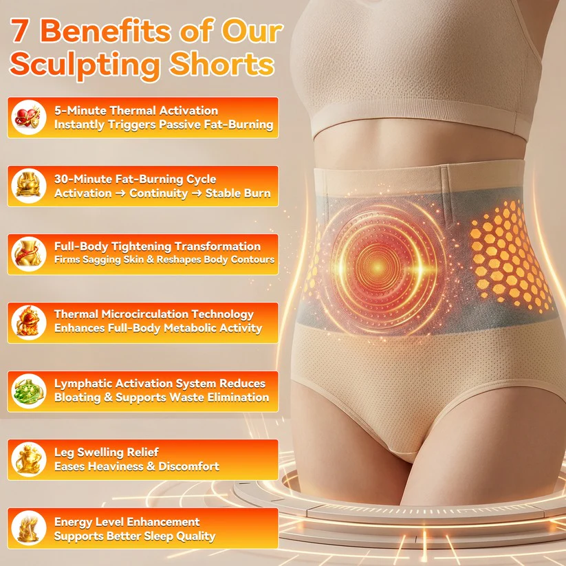 ✨Last Day 80% Off Moringa & Berberine 4-In-1 Micro-Particle Sculpting & Fat-Burn Shorts